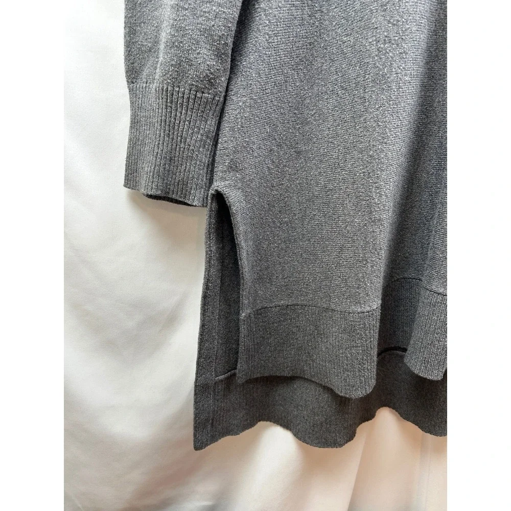 Soft Surroundings Sweater Tunic Women L Gray Cowl Neck Wool Cashmere Blend Cozy‎